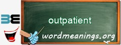 WordMeaning blackboard for outpatient